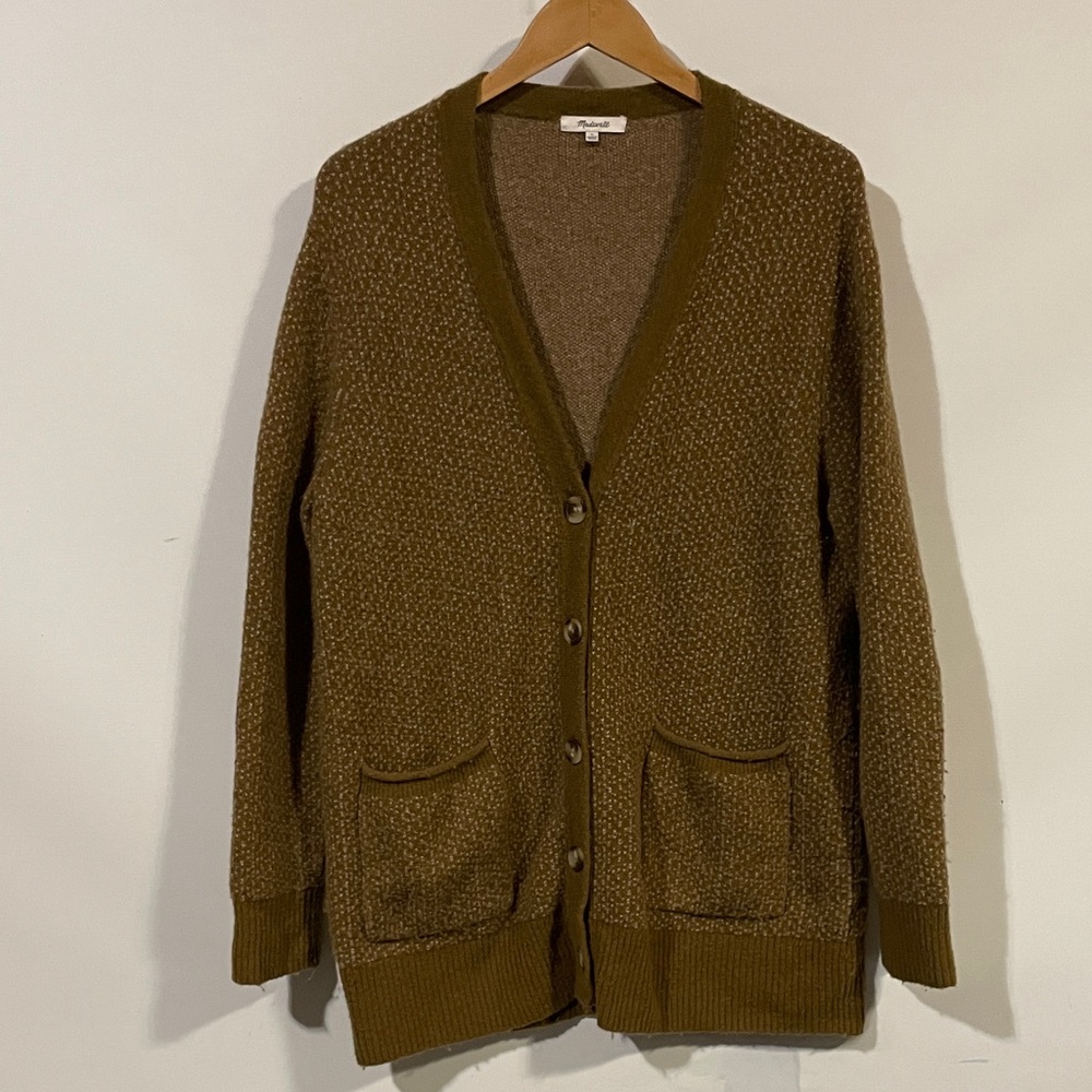 Madewell merino wool alpaca blend Brown Cardigan Sweater